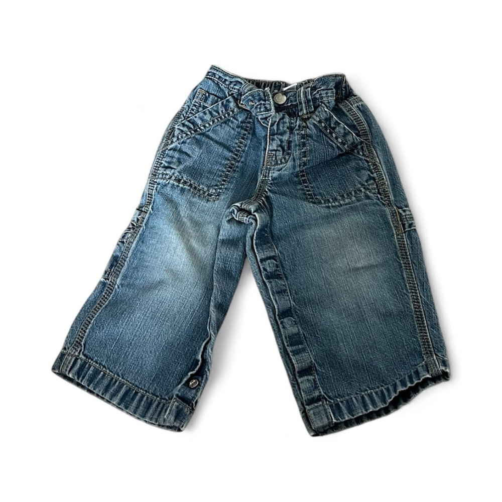 🔷GAP: Boy size 12-18 months, blue denim work wear jeans w/pockets, preowned🔷